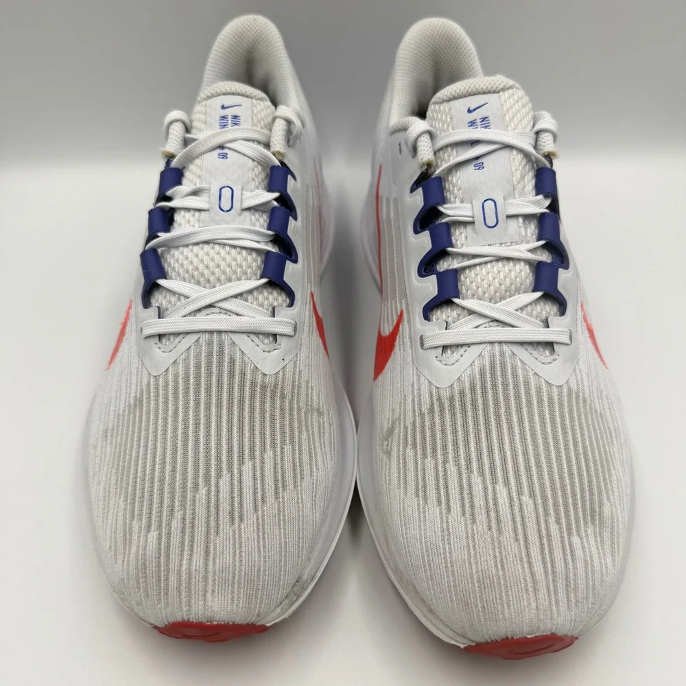 Nike Winflo 9 Men's Size 9.5 White‎ Blue Red Running Shoes Sneakers DD6203-006